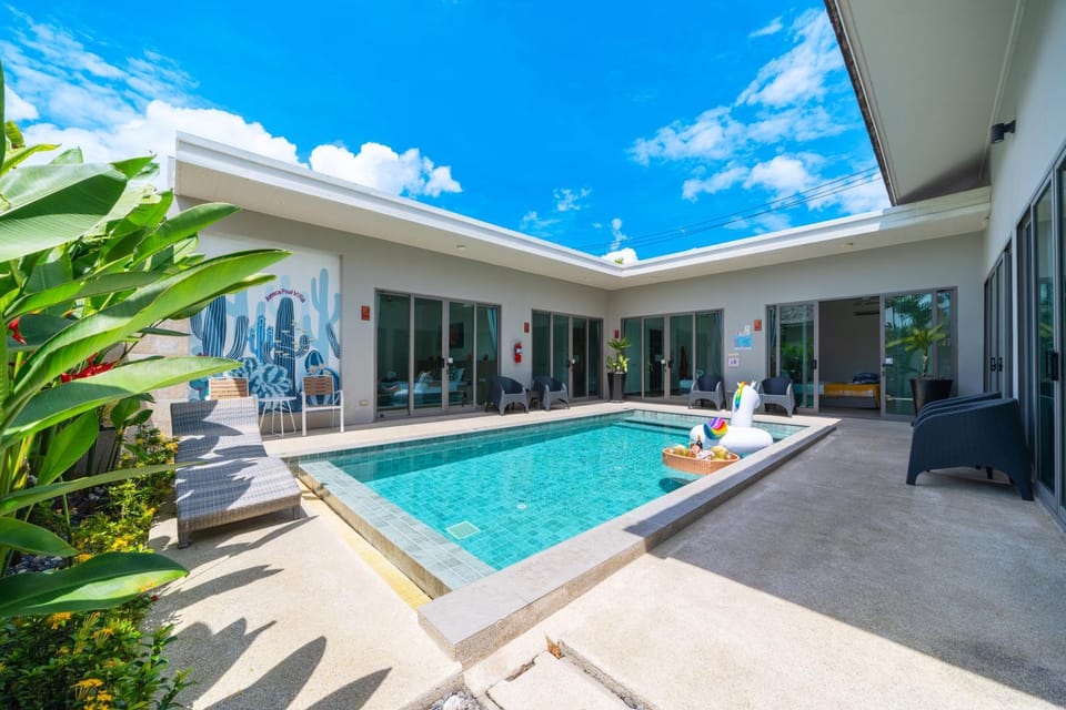 Bang tao modern holiday style pool view high speed WiFi Villa in Choeng Thale