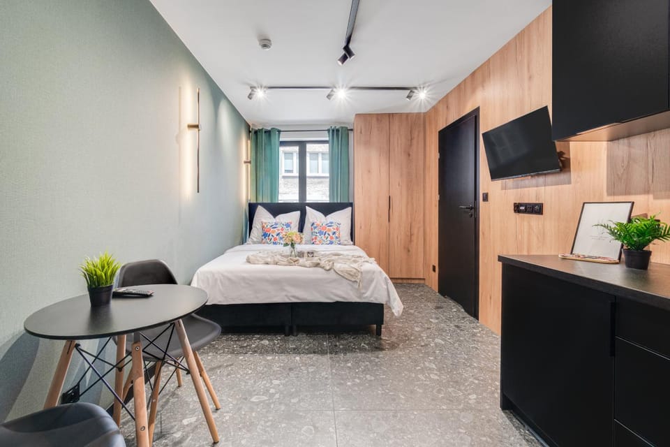 Kitchen or kitchenette, Living room, Photo of the whole room, Bedroom