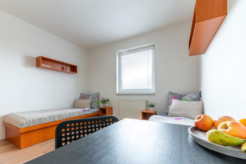 Photo of the whole room, Bedroom, Food