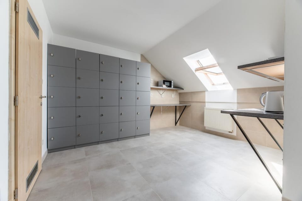 Kitchen or kitchenette, minibar, stove