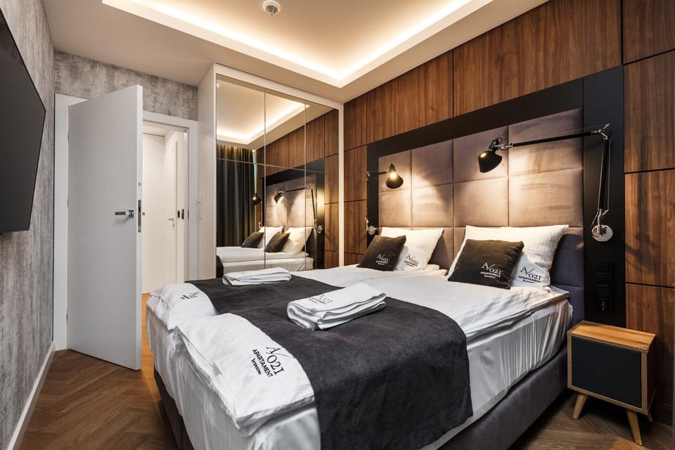 Bed, Photo of the whole room, Bedroom, towels, wardrobe