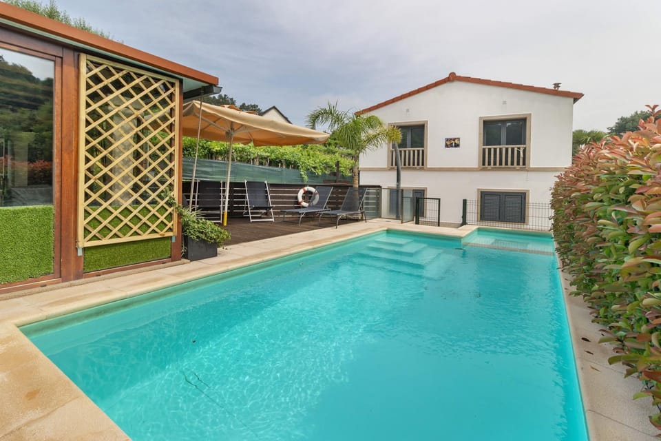 Property building, Living room, Swimming pool
