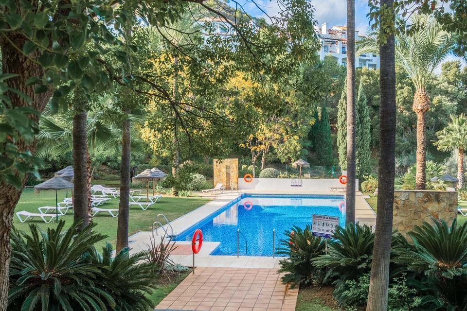 Property building, Living room, Swimming pool