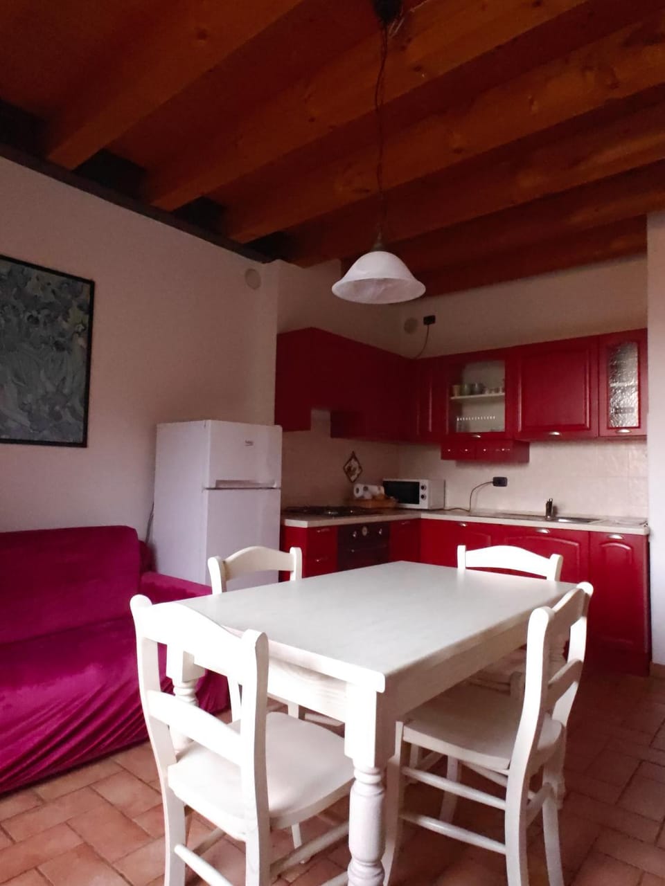 Kitchen or kitchenette, Living room, Dining area, stove