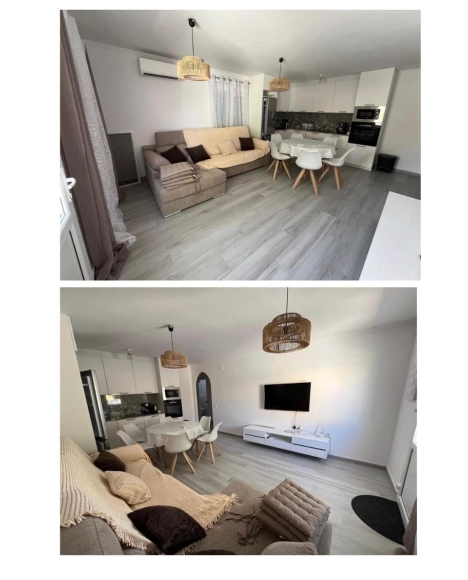 Living room, kitchen