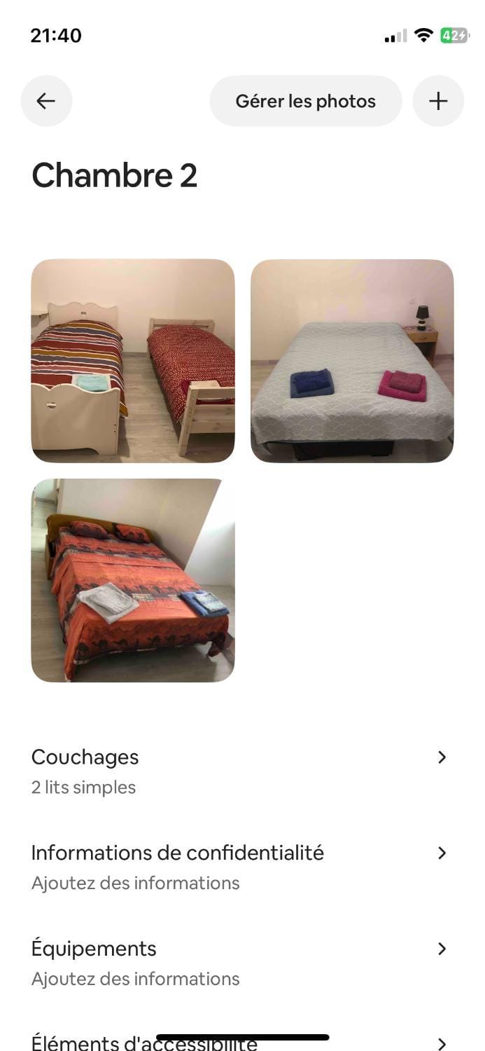 Chambres 24h du mans Vacation rental in Pays de la Loire