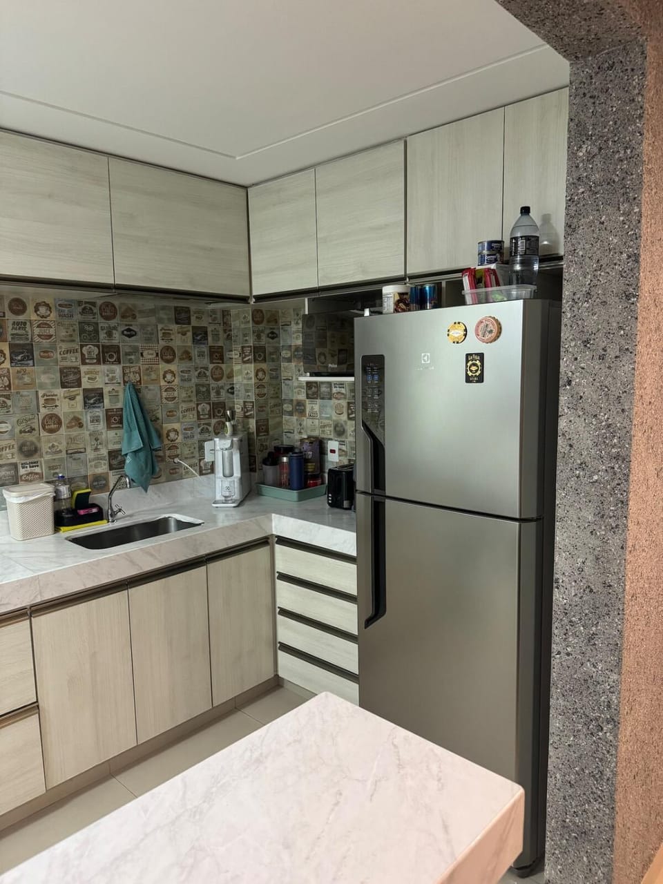 Kitchen or kitchenette, stove, toaster