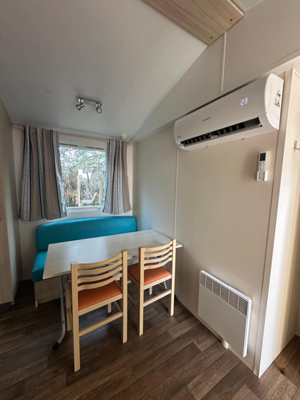Dining area, air conditioner