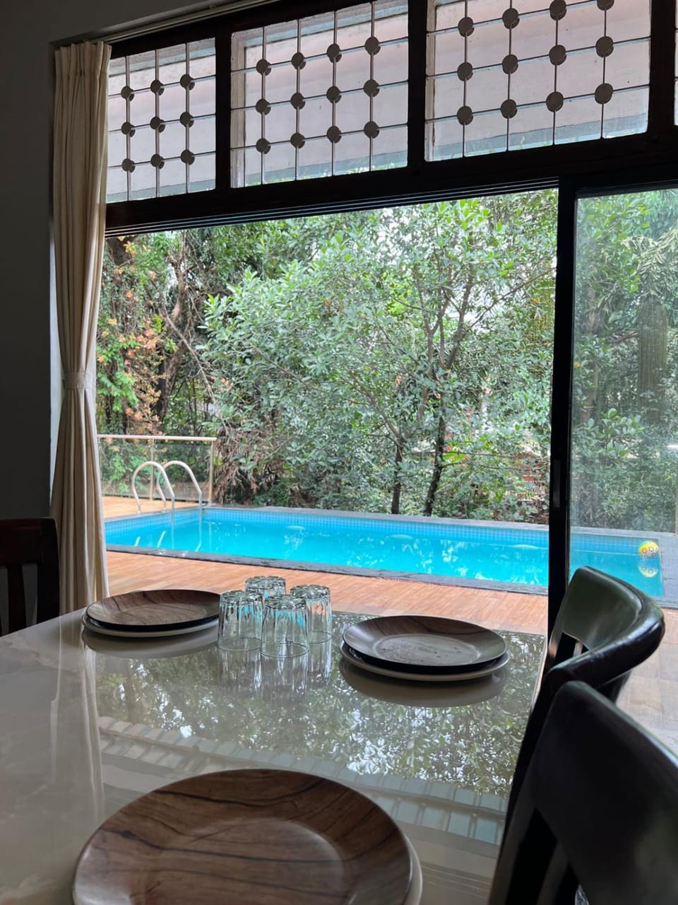 Living room, Seating area, Dining area, Pool view, Swimming pool