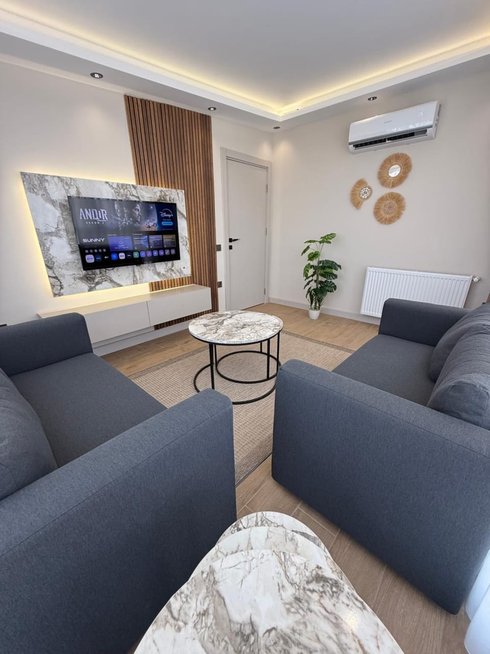 TV and multimedia, Living room, Seating area, air conditioner