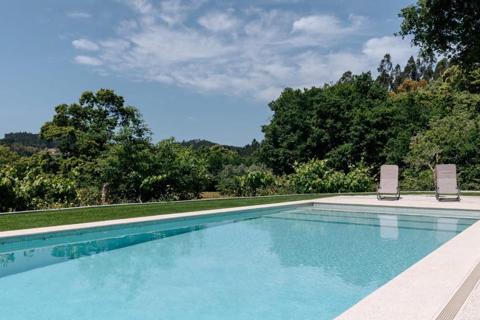 Natural landscape, Garden, Swimming pool, sunbed