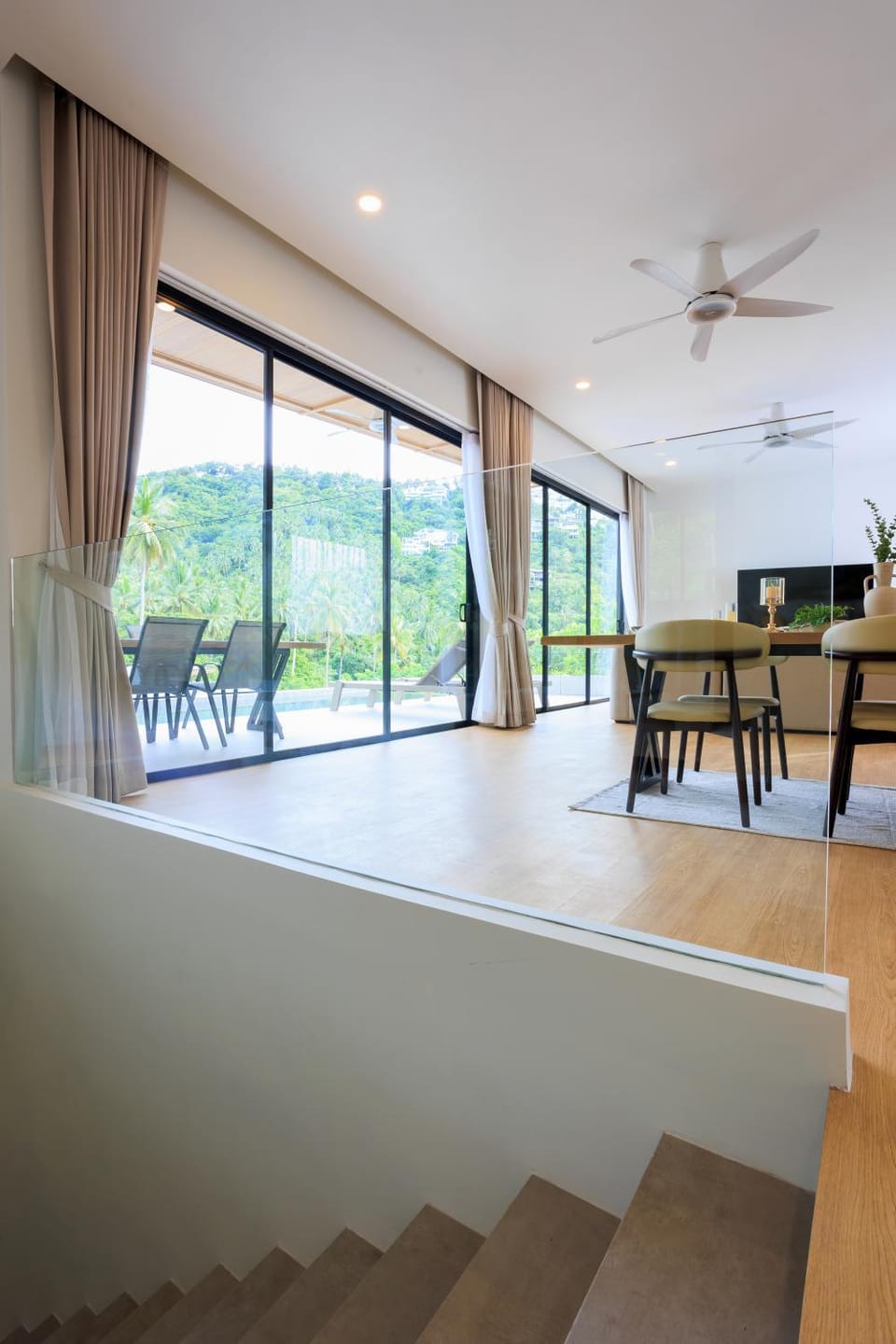 Natural landscape, Living room, Seating area, Dining area