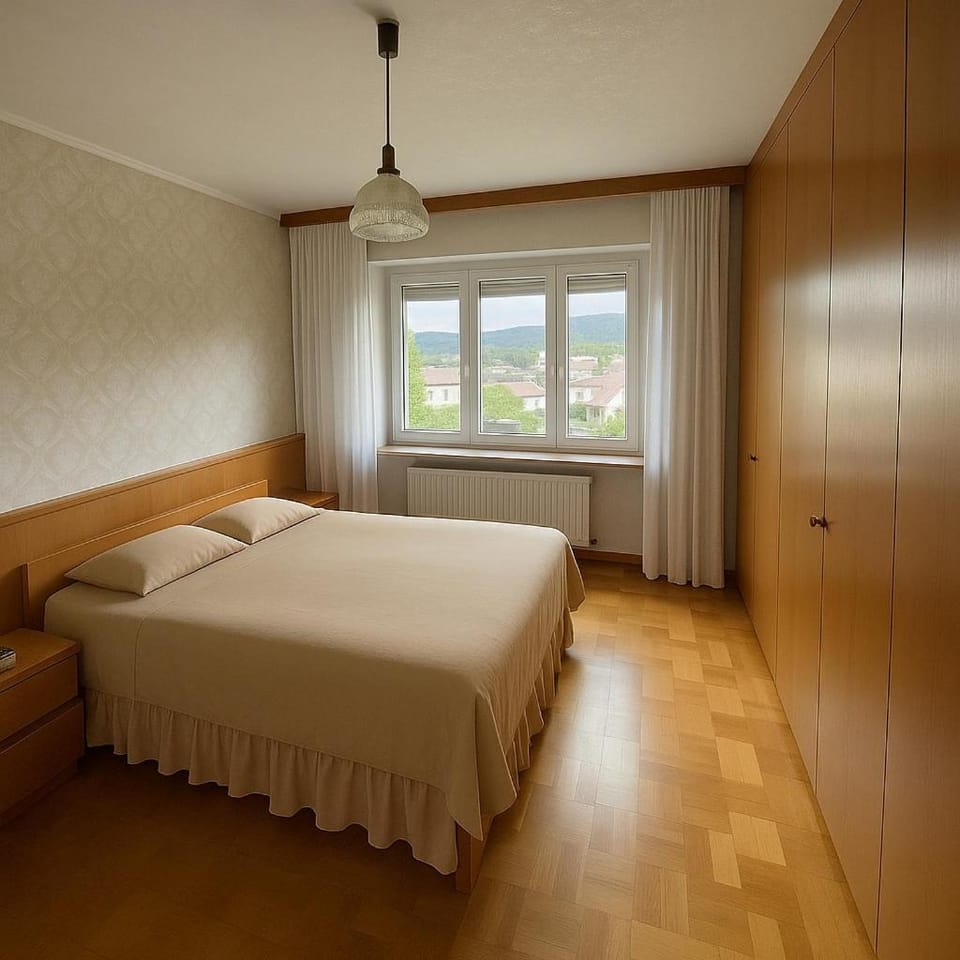 Bed, Photo of the whole room, Bedroom, wardrobe