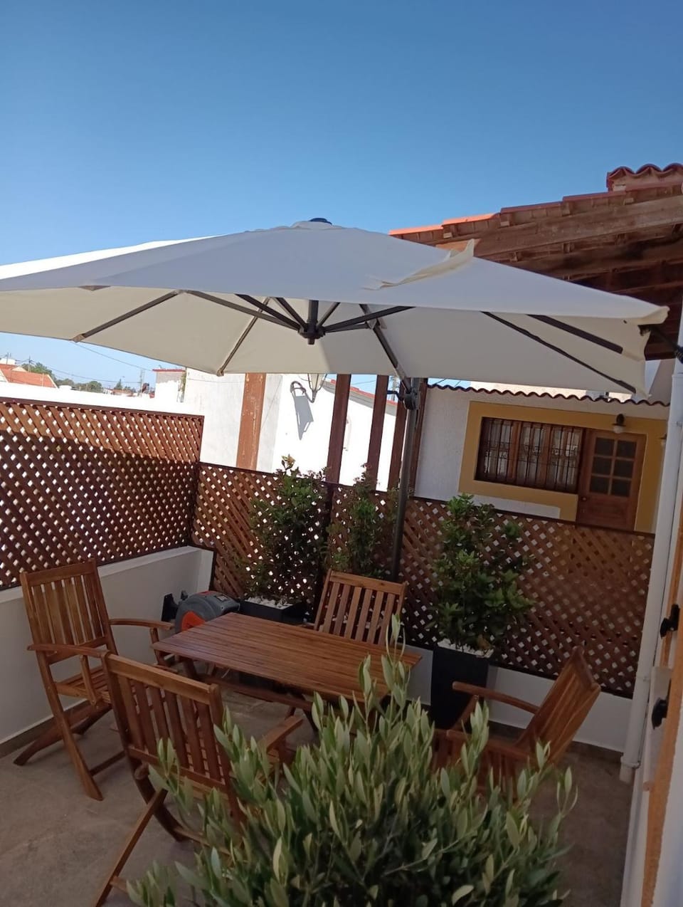 Property building, Patio, Day, View (from property/room), Balcony/Terrace