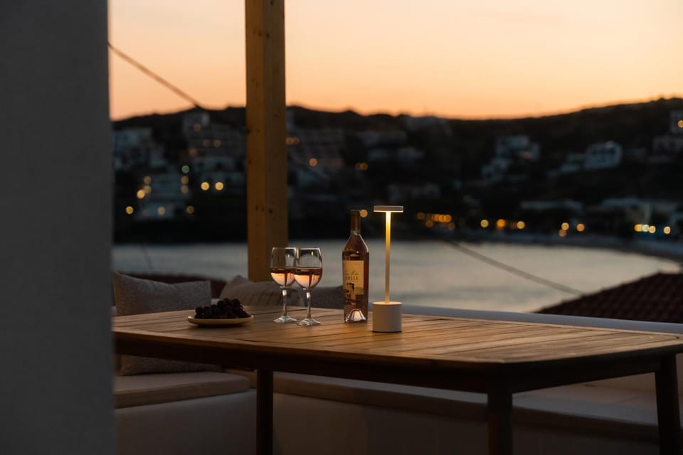 Night, View (from property/room), Balcony/Terrace, Mountain view, Sea view
