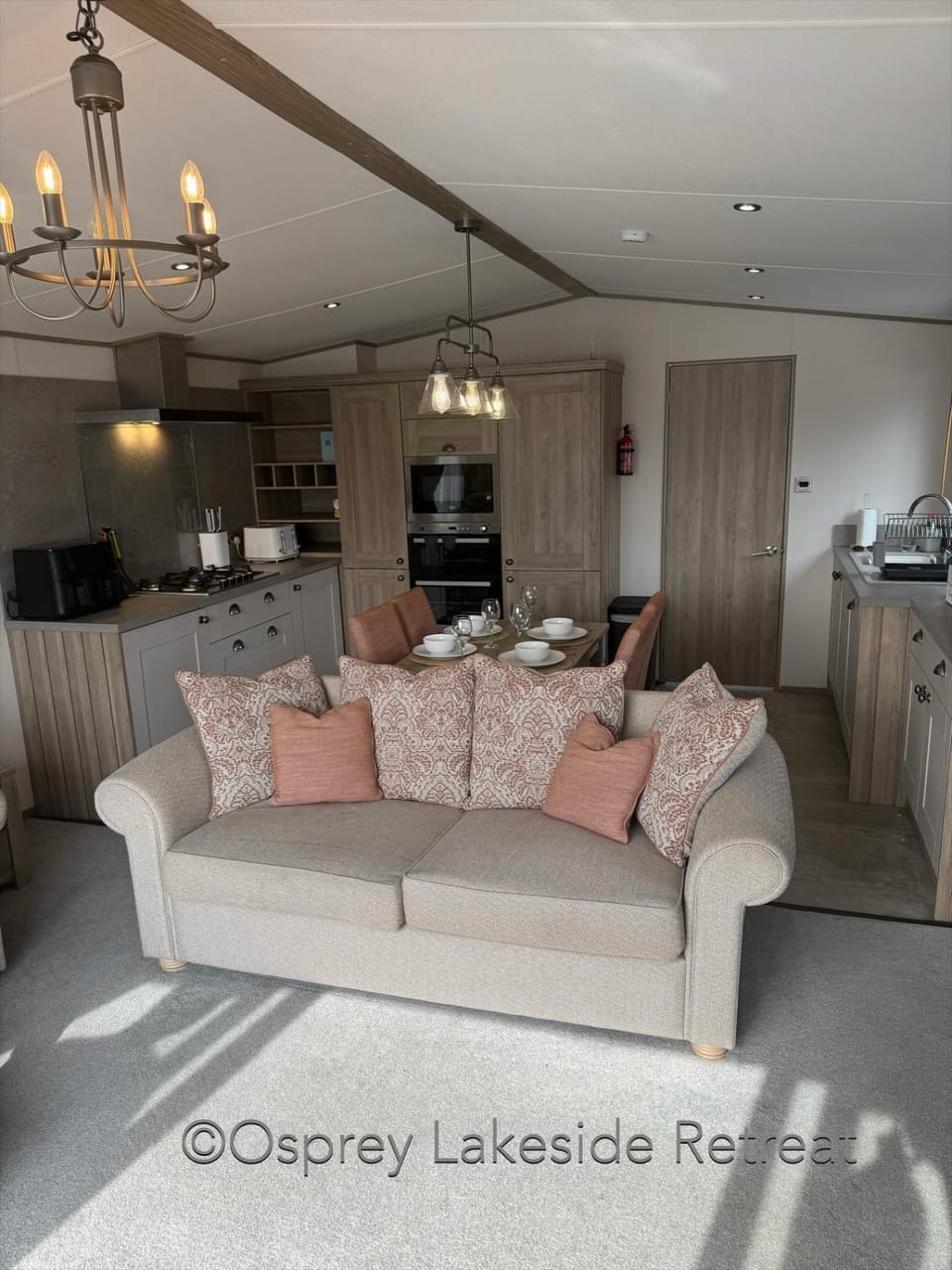 Kitchen or kitchenette, Living room, Seating area