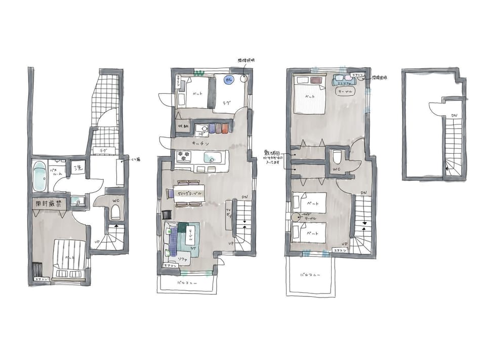 YT2198 Spacious Three Level 4BR Entire Home Kanamecho 8 Min Near Ikebukuro Free Parking Rooftop Terrace Sleeps 8 Villa in Japan