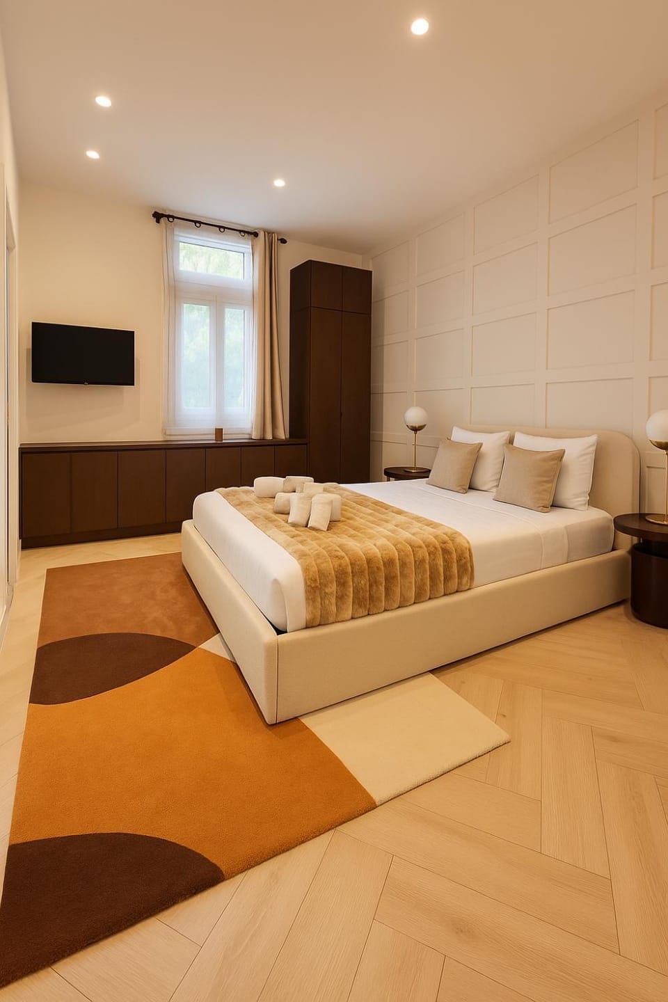 Bed, TV and multimedia, Living room, Photo of the whole room