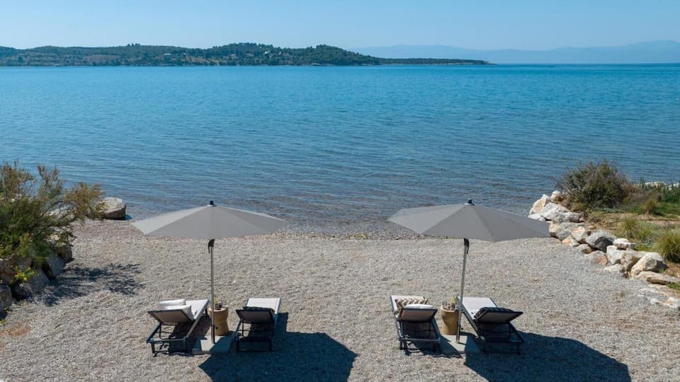 Beach, Sea view, sunbed