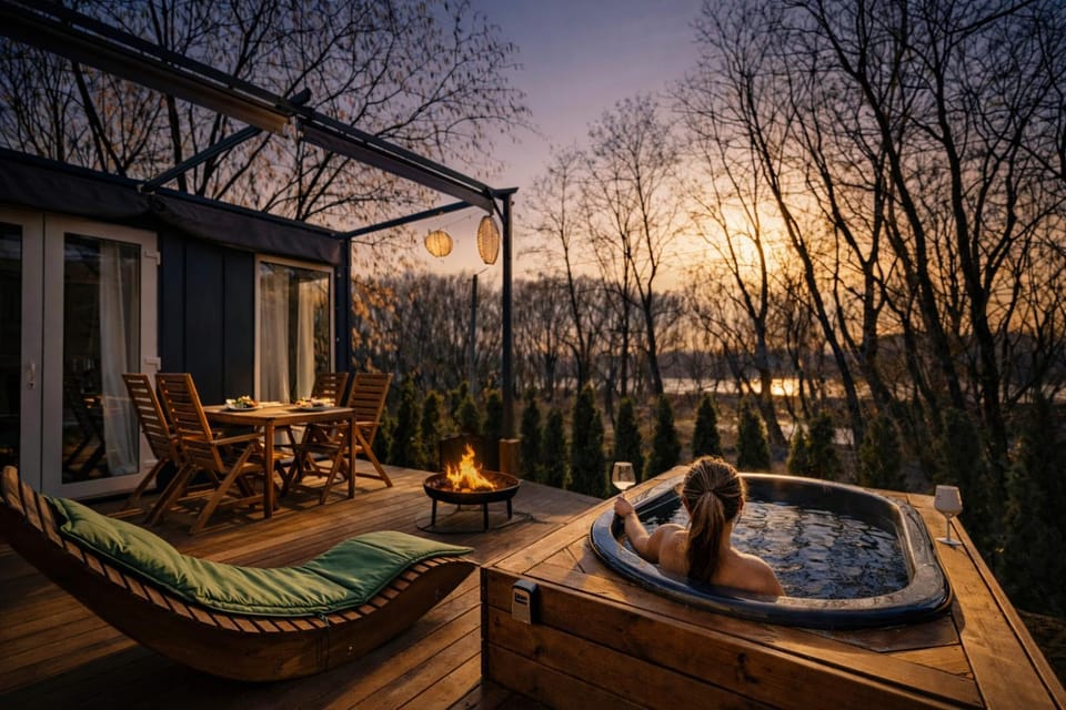 Day, Natural landscape, Garden, River view, Sunrise, Sunset, sunbed