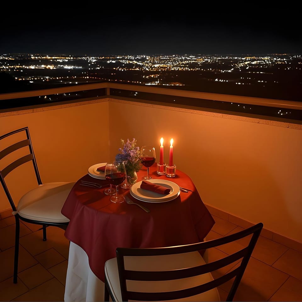 Night, View (from property/room), Balcony/Terrace