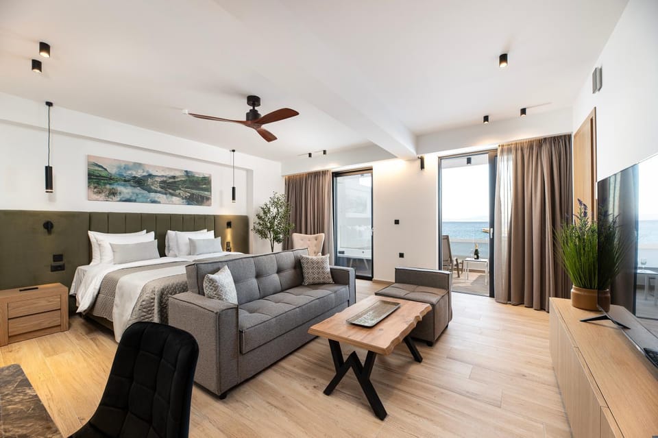 Bed, TV and multimedia, Living room, Photo of the whole room, Seating area, Bedroom