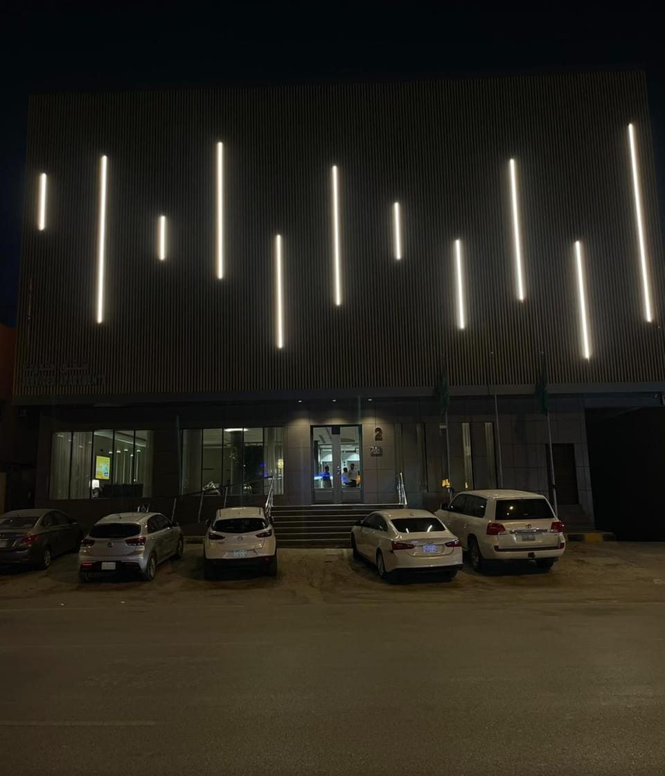 Property building, Facade/entrance, Night, Parking