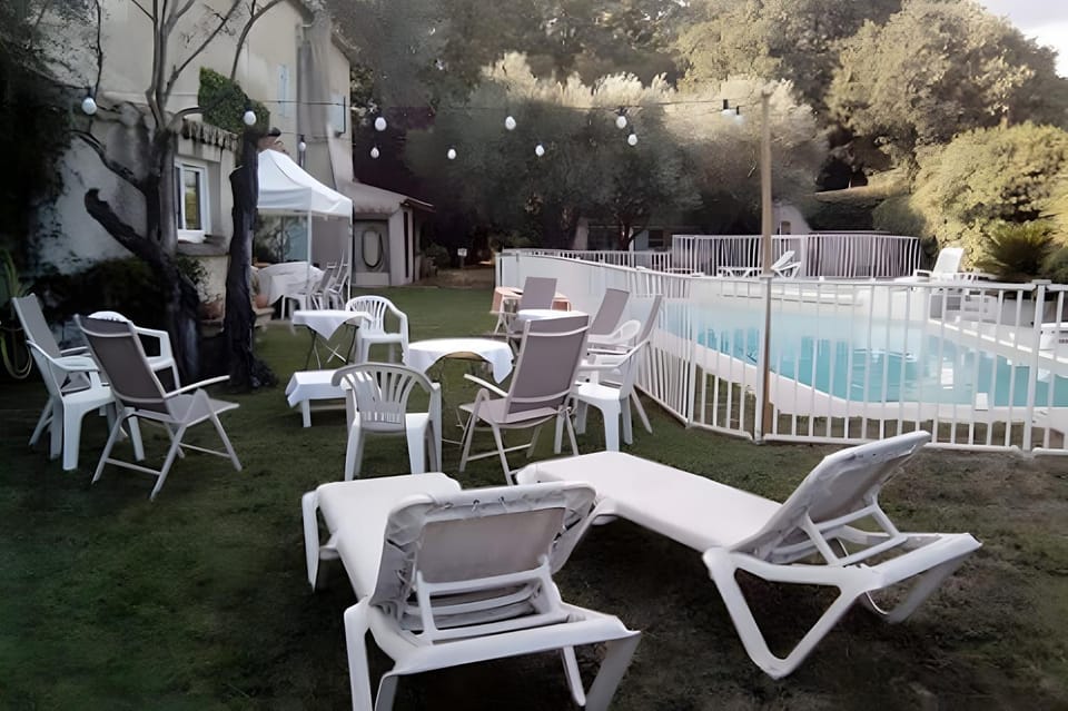 Property building, Living room, Swimming pool