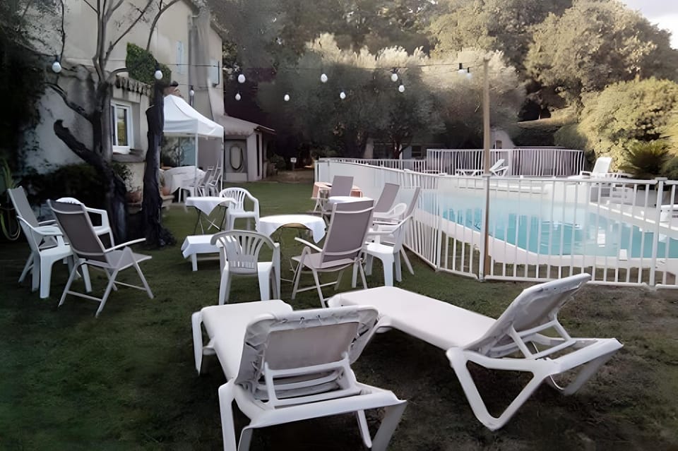 Property building, Living room, Swimming pool