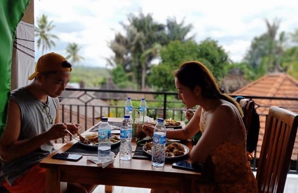 Downhill Cycling Ubud with Volcano, Jungle, Rice Terrace with meals Docked boat in Tampaksiring