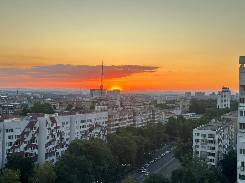 City view, Sunset