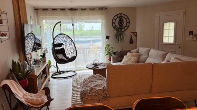 Living room, Seating area, Garden view