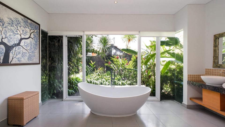 Bathroom, Garden view, Bath