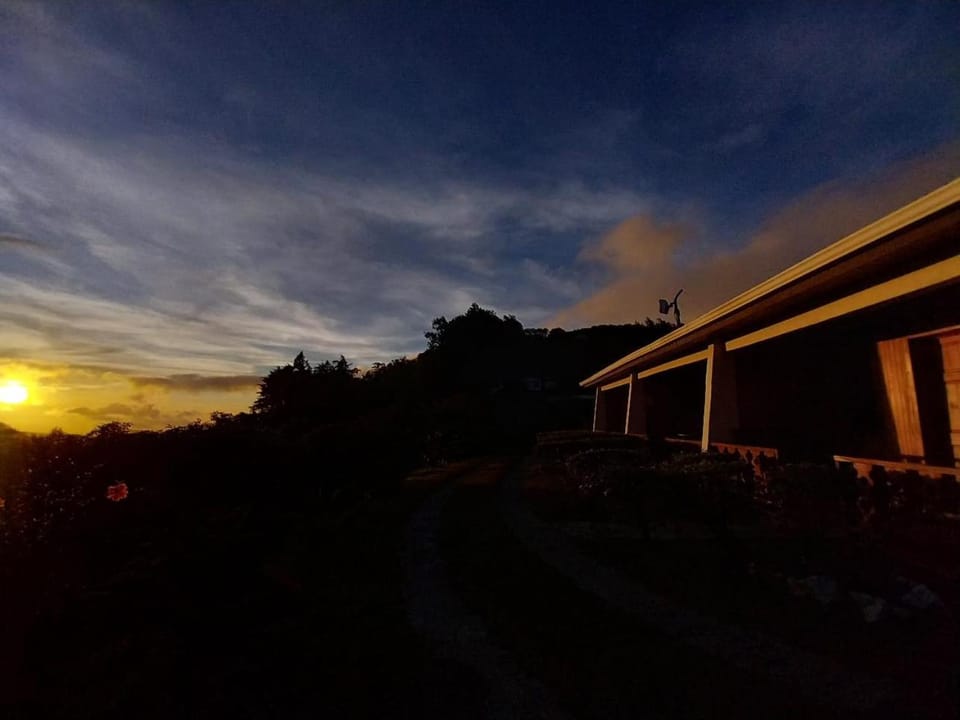 Property building, Spring, Garden view, Mountain view, Sunset