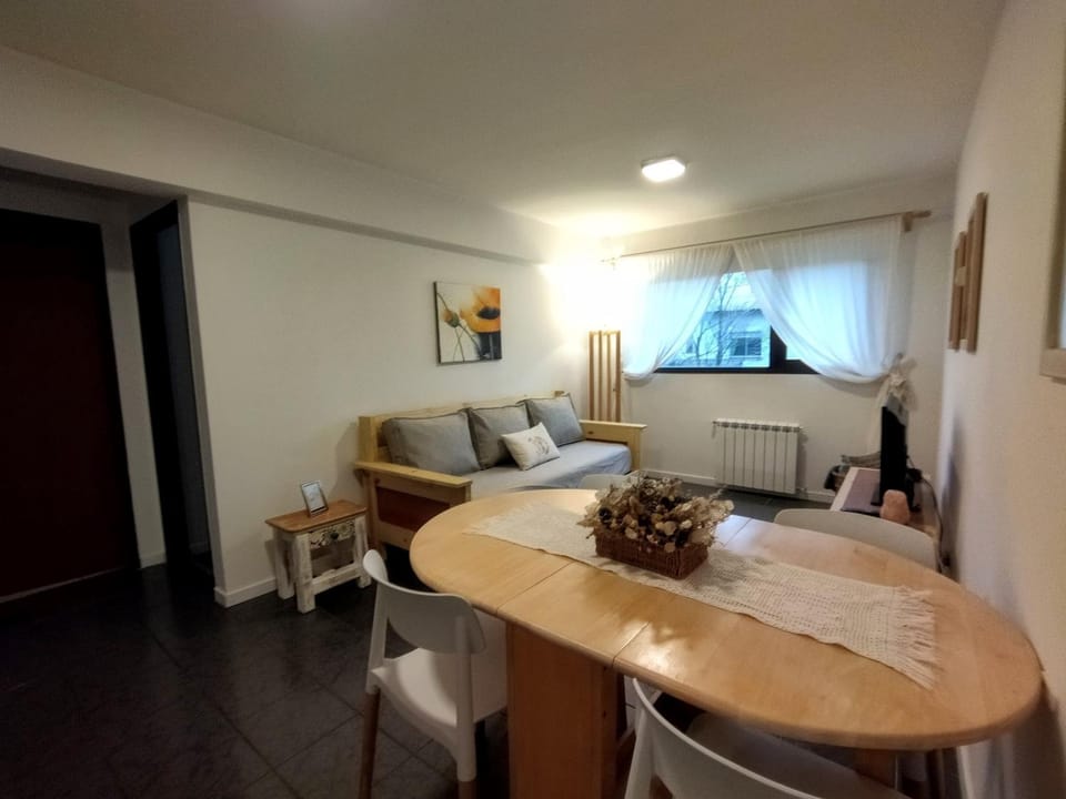 Bed, Living room, Dining area