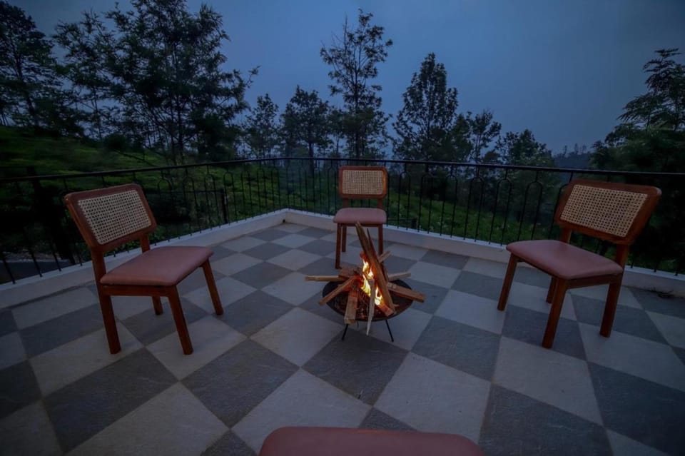 Night, fireplace