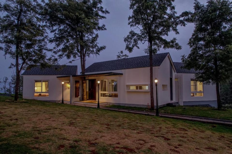 Property building, Night, Garden