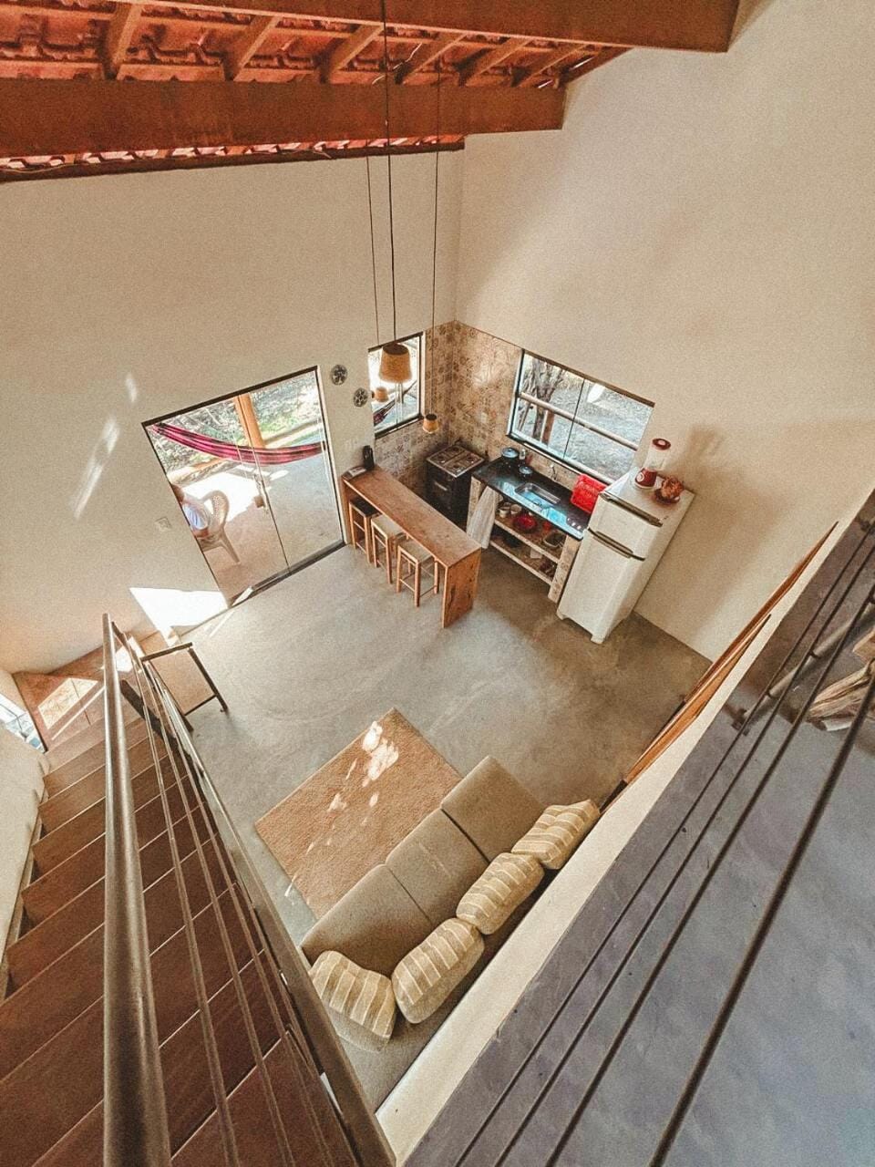 Living room, kitchen