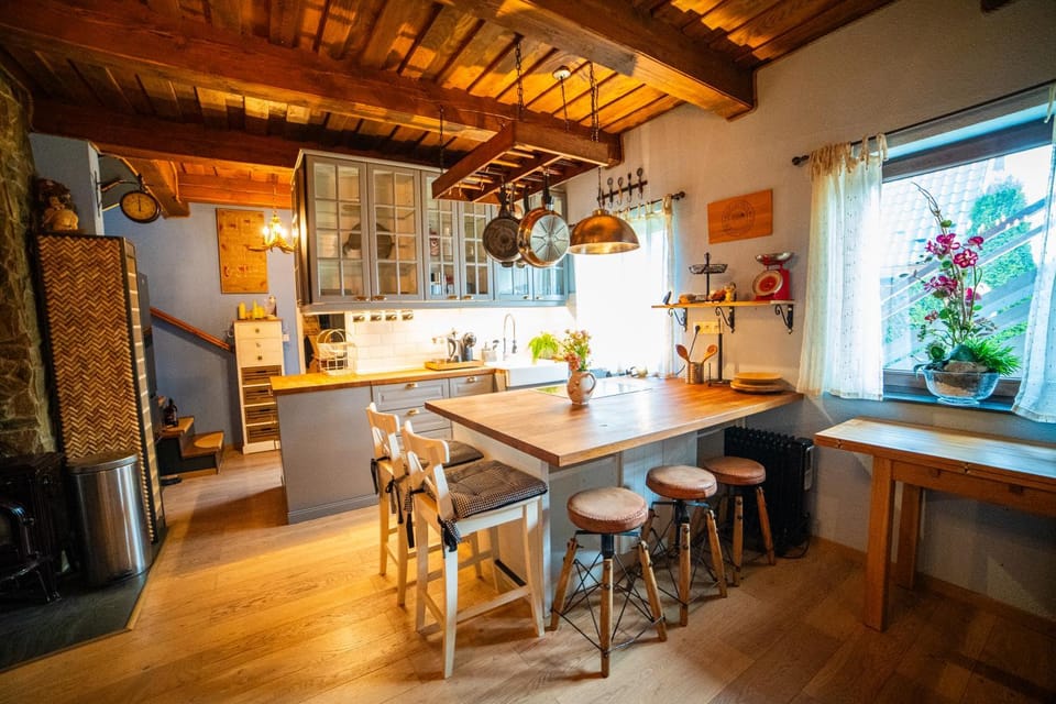 Dining area, dishwasher, stove, kitchen