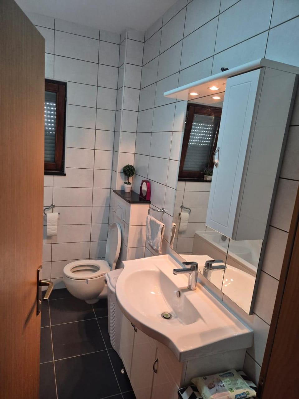 Toilet, Bathroom, towels