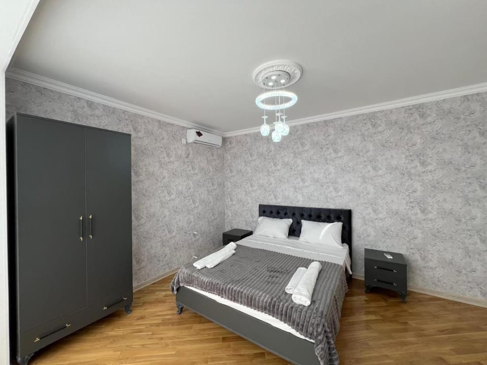 Bed, Photo of the whole room, Bedroom, towels, wardrobe