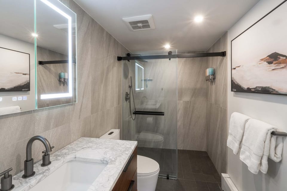 Shower, Toilet, Bathroom, towels