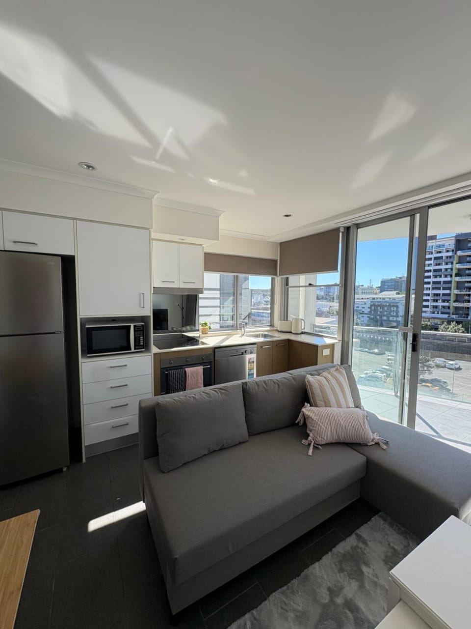 Living room, kitchen