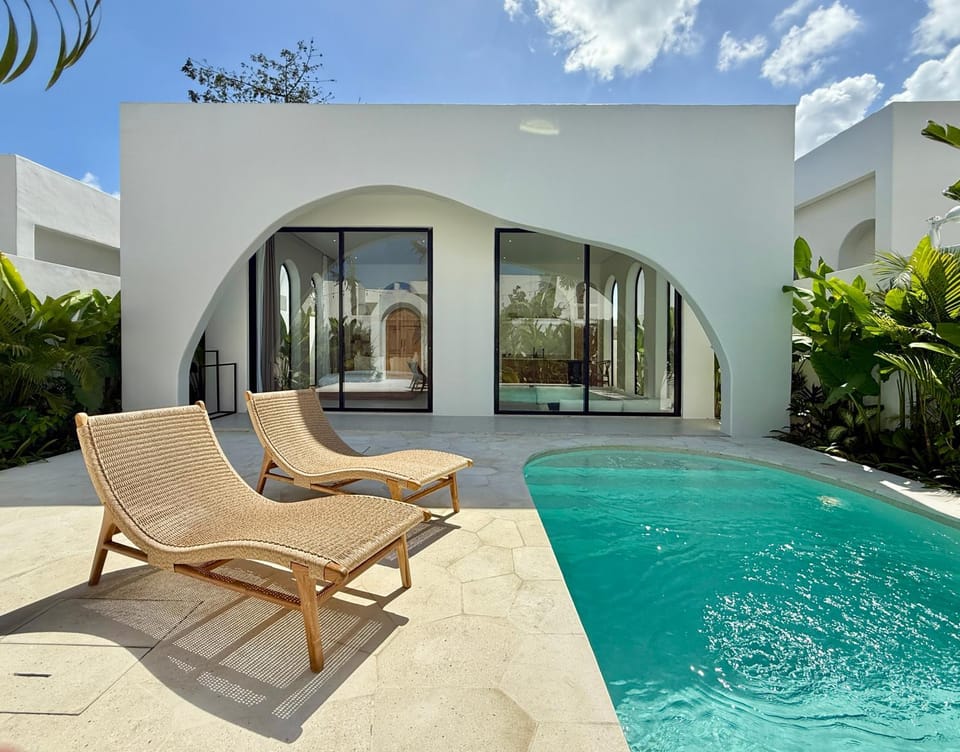 Property building, Patio, Day, Natural landscape, View (from property/room), Balcony/Terrace, Living room, Seating area, Pool view, Swimming pool, sunbed