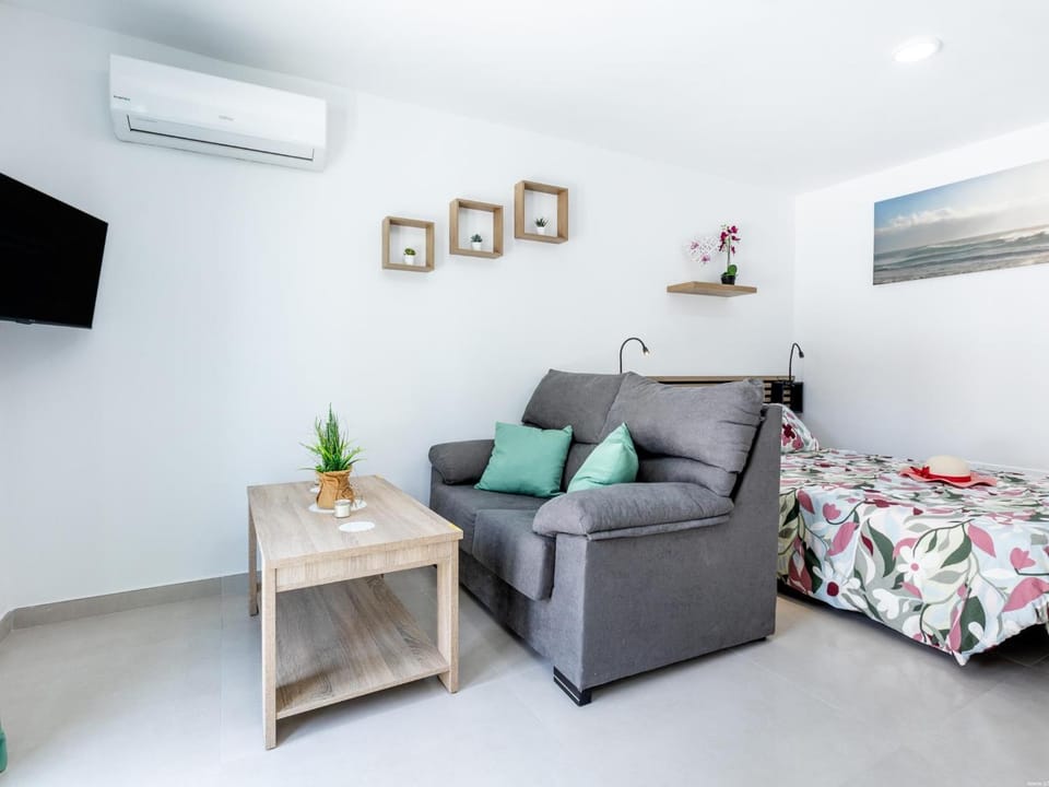 Bed, TV and multimedia, Living room, Seating area