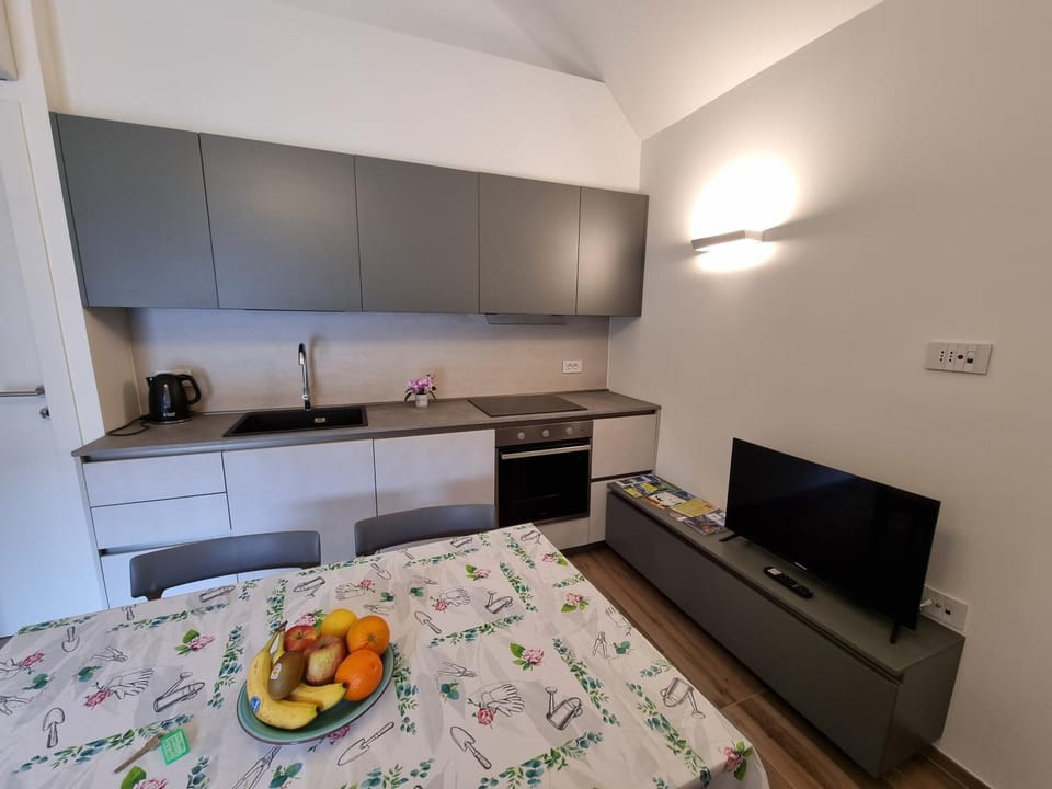 TV and multimedia, Kitchen or kitchenette, Dining area, oven, stove