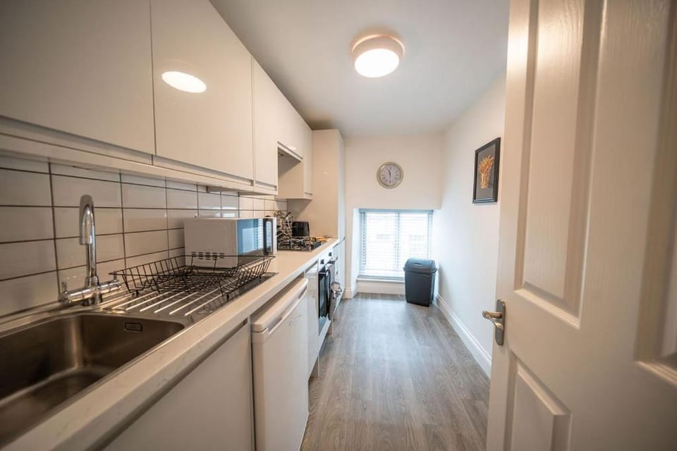 Kitchen or kitchenette, oven, stove