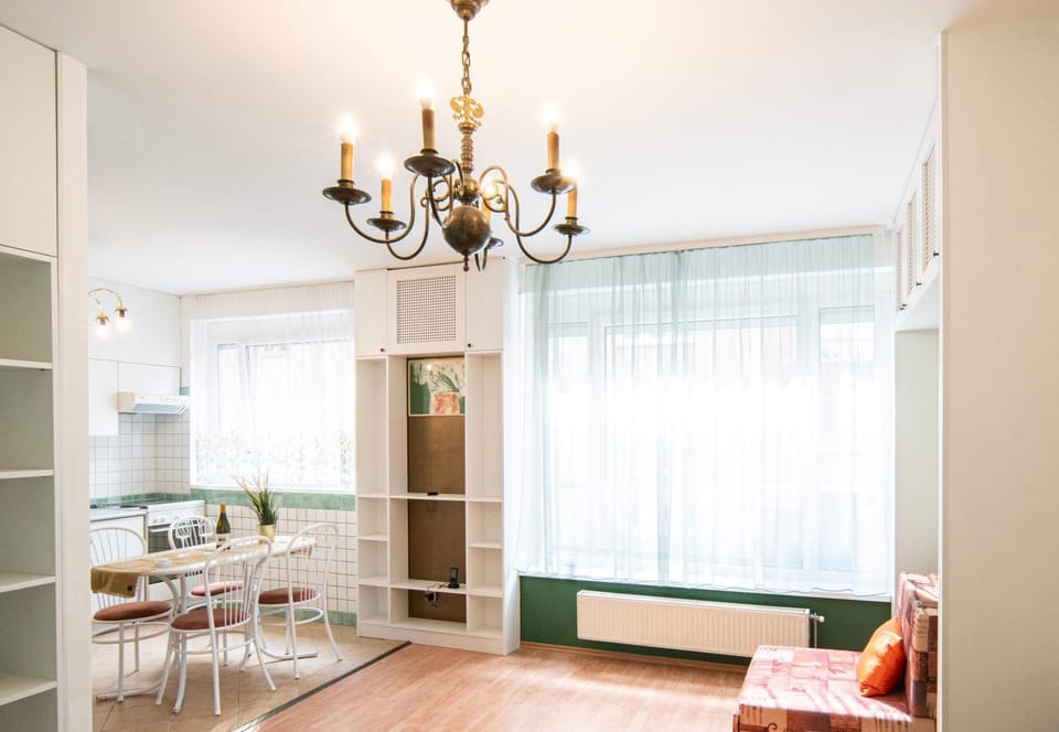 Kitchen or kitchenette, Living room, Dining area