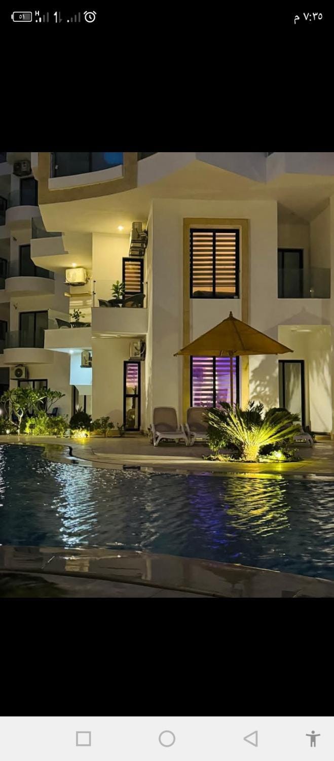 One bedroom apartment with a hall in Aqua Infinity Resort before El Gouna Apartment in Hurghada