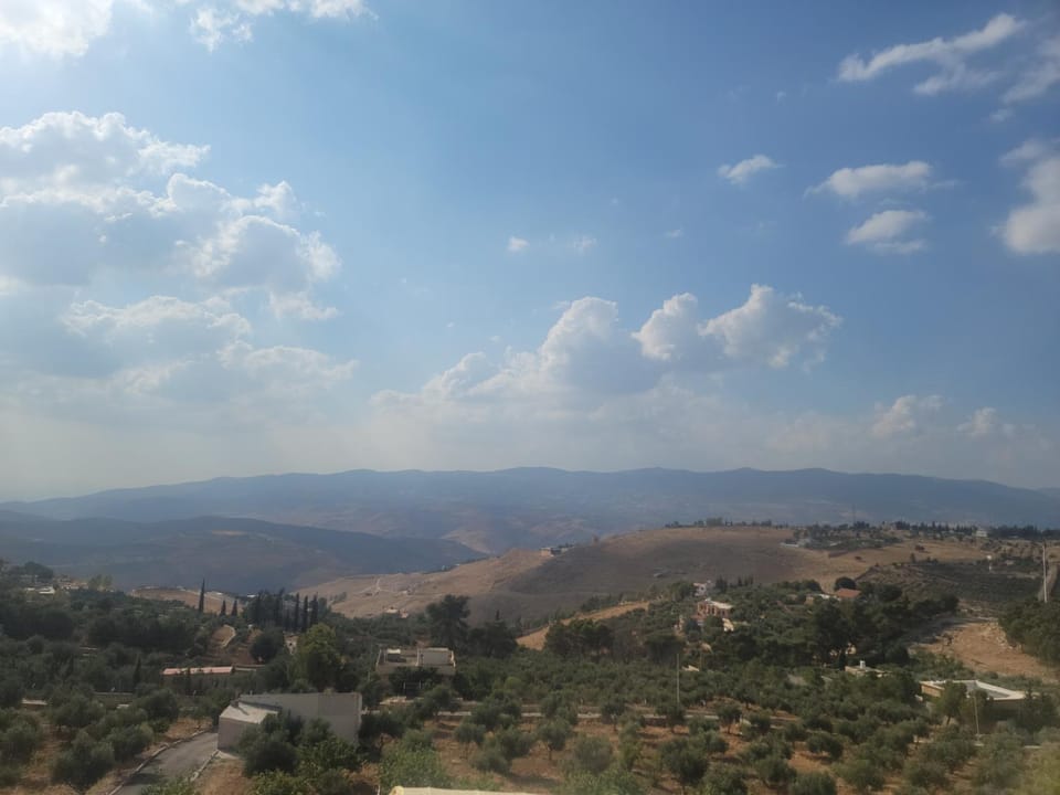 Nearby landmark, Natural landscape, Bird's eye view, Mountain view